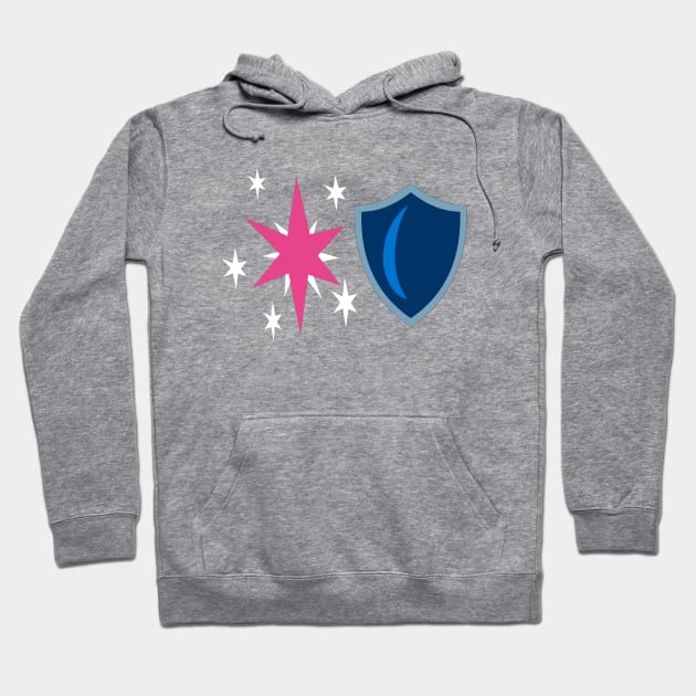 My little Pony - Twilight Sparkle + Nyx Cutie Mark Hoodie by ariados4711